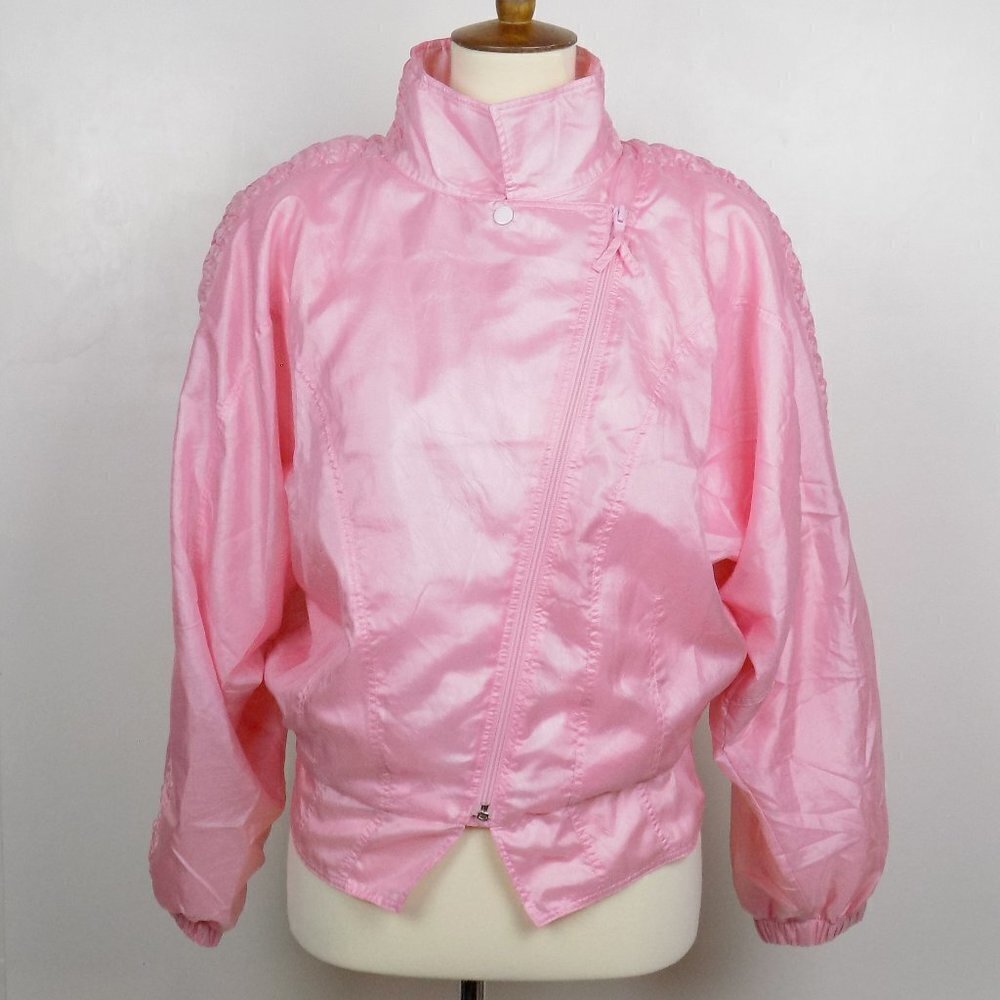vintage adidas bomber track windbreaker pastel barbie girlie track jacket